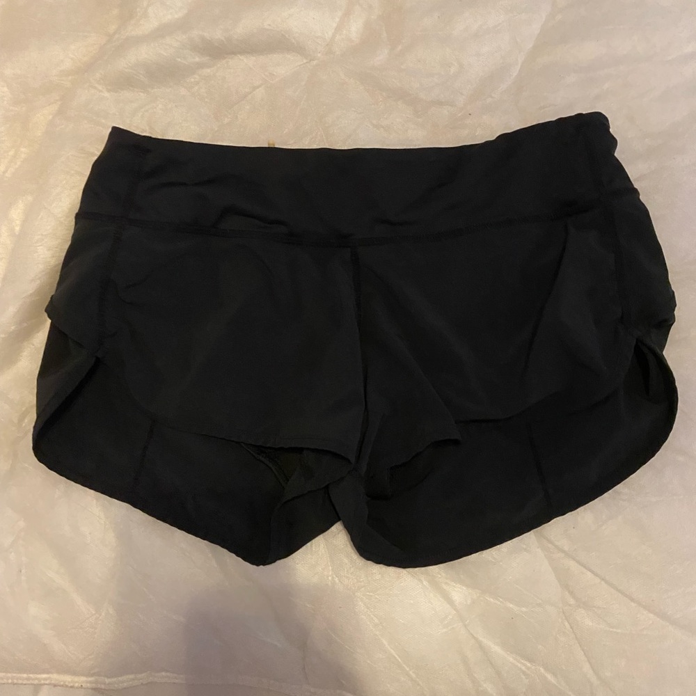 Lululemon black speed shorts size 4